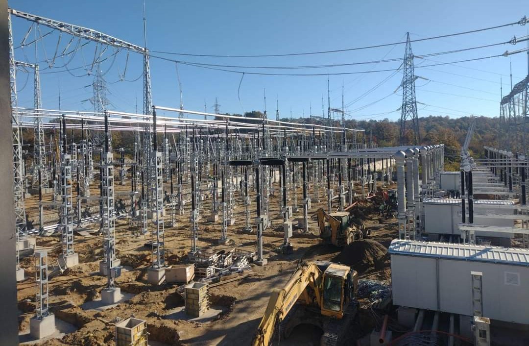 Transelectrica 650 MVA substation under construction — Resita, November 2024